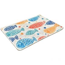Tapis de bain 'fish' Multicolore - 40x60 cm - Multicolore - Wellhome
