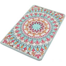 Tapis de bain 'mandala' - 40x60 cm - Multicolore - Wellhome