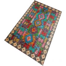 Wellhome - Wohnzimmer Teppich Farben Design Polyesterteppich - 100x200cm - Mehrfarbig