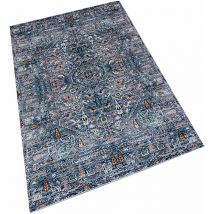 Wellhome - Wohnzimmer Teppich Silver Design Polyesterteppich - 60x100cm - Silver