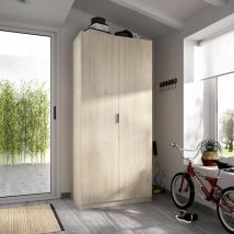 Mobimarket - Armoire pas cher Essen 80 chêne naturel Naturel 81 x 184 x 52 cm - Naturel