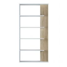 Hogar24 - calicosy - Bibliothèque séparateur de pièces 4 tablettes Alida - H180 cm