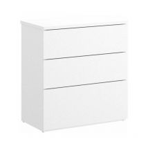 Table de chevet blanche 3 tiroirs Alice Blanc 52 x 58 x 34 cm