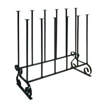 Wellington Boot Stand For Six Pairs Black Steel Garden Pride