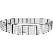 Petigi - Welpenauslauf 24eckig Welpenlaufstall Tierlaufstall Freigehege Freilaufgehege Freilauf Käfig Welpenzaun 100 cm