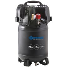 WEMAG-Kolbenkompressor 200-24 ECO 10Bar 24 L. Kessel stehend 230V/50Hz ölfrei
