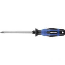 All-in-one Schraubendreher ph, pz PH1/2/3, pz 1/2/3 in einer Klinge, blau - Wemag