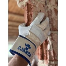 Vollleder-handschuh Django Gr. 10,5 Gummierte Stulpe - Wemag
