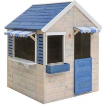 Holz Spielhaus Delfin Natur 120x120x155 cm - Wendi Toys