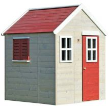 Kinderspielhaus 'Gecko' inkl. Fensterladen, holz / rot - Wendi Toys