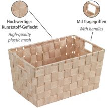 Panier de rangement Wenko Adria s beige 30x15x20 cm en plastique pour salle de bain cuisine organisateur de rangement panier de rangement enfant