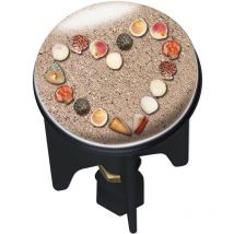 Bouchon d'évier Pluggy , Bonde de lavabo, Cœur Sable, Laiton, ø 3,9x6,5 cm, multicolore - Wenko