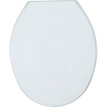Abattant wc Aurora, abattant wc avec fixation plastique ajustable, Lunette wc résistante et facile à nettoyer, thermoplastique, 36,2 x 45 cm, Blanc