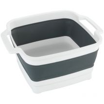 Bac de lavage pliable Sira, bac-vaisselle pliable avec bouchon d'écoulement intégré & anses pour un transport facile, rangement peu encombrant, 8