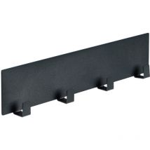 Barre à crochets magnétique Ima noire, accessoire Black Outdoor Kitchen, 4 crochets pour suspendre torchons & ustensiles, fixation rapide sans