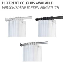 Barre de douche extensible Luz Wenko tringle rideau de douche armoire télescopique, fixation sans perçage par torsion, aluminium