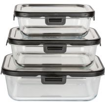 Boîte de conservation fraicheur en verre Steel 1,5 l, boîte hermétique en verre avec couvercle en acier inoxydable, boîte lavable au lave-vaisselle