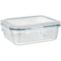 Boîte de conservation fraicheur Pacu 1 l en verre, étanche, avec couvercle et joint en silicone pour conserver hermétiquement au réfrigérateur,