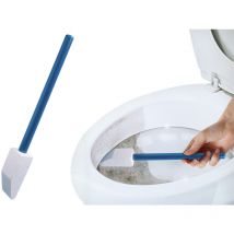 Wenko - Brosse wc avec pierre ponce biseautée Nettoyage wc sans produit chimique, Anticalcaire naturel pour wc, Manche en bois, 28,0 x 2,5 x 3,3 cm,