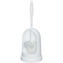 Brosse wc Standard - brosse double, Excellent Rapport Qualité/Prix, Plastique, ø 12x39 cm, Blanc - Wenko