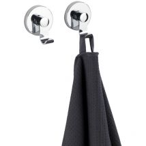 WENKO Crochet Porte Manteau, Crochet Porte Serviette mural, fixation sans perçage Vacuum Loc, à fixer dans la cuisine, l'entrée, la salle de bain,