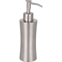 Wenko - Distributeur de Savon Liquide, Pieno, Capacité 125 ml, Acier inox, 6x20x8 cm, mat