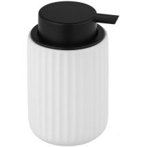 Wenko - Distributeur savon liquide Belluno, capacité de 300 ml, Céramique 'soft touch', ø 8x13,5 cm, Blanc