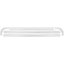 Barre à rideau d'angle Era Wenko Tringle d'angle pour rideau de douche, Installation en u ou en l, Patins spéciaux pour rideau inclus, Alu inox, Blanc