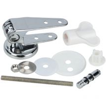 WENKO Fixation abattant WC, pièce détachée pour abattant WC WENKO avec fixation inox, Kit de 12 fixations pour abattant WC, Zinc moulé sous pression,