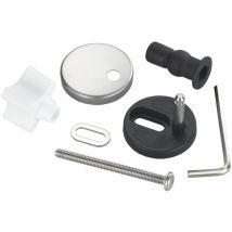 Fixation abattant wc, pièce détachée pour abattant wc avec frein de chute 'easy Close' fixation acier inox, Kit de 13 fixations pour abattant wc,