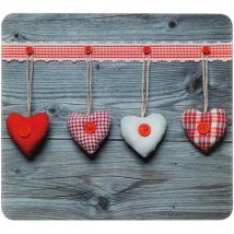 Protection plaques cuisson fond de hotte 'multi cœur' Wenko couvre plaque, planche découper, extension plan travail , protection, 4 pieds, 50x56cm,