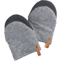 Guanti da cucina modello Ada Mini, guanti anticalore con cinturino, presine per il forno, set di 2 guanti da cucina, colore grigio, dim 14 x 19 x 5