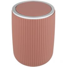 Poubelle de Salle de bain Wenko Modèle Agropoli, poubelle wc, poubelle de salle de bain avec couvercle basculant, sans bpa, 2L, rose ancien, s,