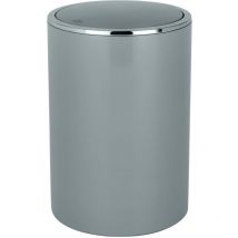 Poubelle Wenko Inca 5L gris basculant salle de bain accessoires salle de bain poubelle plastique poubelle salle de bain design poubelle 5 litres