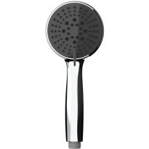 WENKO Pommeau de douche Basic, Pommeau de douche 5 jets, pommeau de douche universel avec embout standard 1/2", nettoyage facile du calcaire,