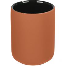 Porte Brosse à dent Avellino, Gobelet Salle de bain, Céramique haut de gamme surface agrippante Soft-Touch, ø 7,5x9,5cm, terracotta - Wenko