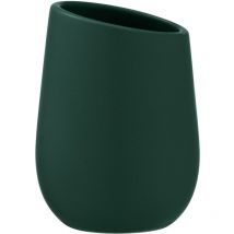 Porte brosse à dents Badi vert, gobelet en céramique à surface mate, gobelet salle de bain pour le rangement de brosses à dents et du dentifrice,