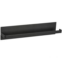 Porte-rouleau magnétique Ima, support pour rouleau essuie-tout, en métal thermolaqué, noir, fixation sans perçage grâce à l'aimant ou la bande