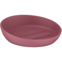 Porte-savon Badi rose ancien mat, idéal pour le gel douche sans emballage ou du shampooing solide, en céramique haute qualité, surface mate, coupelle