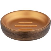 Porte-savon Palena, support à savon rond pour ranger les savons solides ou les shampooings, en polyrésine de haute qualité et au design élégant, (l/p