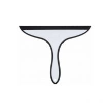 Wenko Raschietto per bagno Ibos, raschietto per doccia, fissaggio a ventosa, Plastico, 23x20x2,5 cm, Bianco - Nero