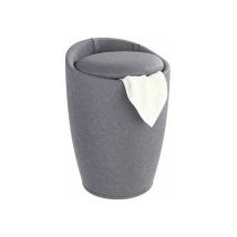 Sgabello portabiancheria Candy grigio effetto lino Wenko