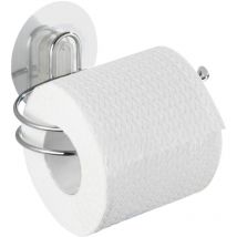 Wenko - Porte Papier toilette Mural, Dérouleur papier toilette fixation sans perçage Static-Loc , Osimo, Acier, 15x10,5x9 cm, brillant
