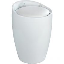 Tabouret Panier à linge Canaro Wenko Coffre à linge et tabouret salle de bain, Coussin amovible, Contenance 20 l, Similicuir et plastique, 35x50x35