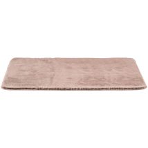Tapis de bain Saravan, tapis de bain en matière microfibre douce (100 % polyester) avec hauteur de poil de 20 mm et dessous antidérapant, séchage