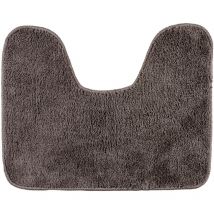 Wenko - Tapis wc Valletta, Tapis contour wc antidérapant, Polyester, 50x40 cm, taupe