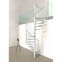 Scala a chiocciola rondo - Scala a chiocciola in acciaio nero - Diametro 120cm - Altezza 300 cm