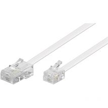 Telefonkabel (Modularkabel/Westernkabel), Kupferkaschierter Aluminiumleiter (cca), RJ45-Stecker (8P4C) RJ11/RJ14-Stecker (6P4C). Kabellänge 10 m