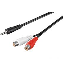 Cavo audio sdoppiatore spina jack aux stereo 3.5 mm a 2 x presa rca 1,5 mt