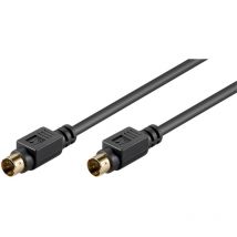 S-Video-Verbindungskabel, einzeln geschirmt, Mini-DIN 4-Stecker (S-Video) Mini-DIN 4-Stecker (S-Video). Kabellänge 1 m